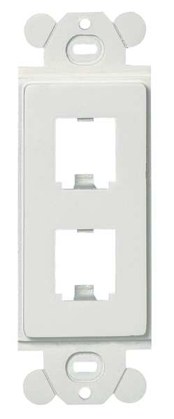 GFCI Module Frame, Mini Com, 2 Port, White