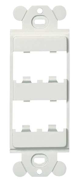 GFCI Module Frame, Mini Com, 4 Port, White