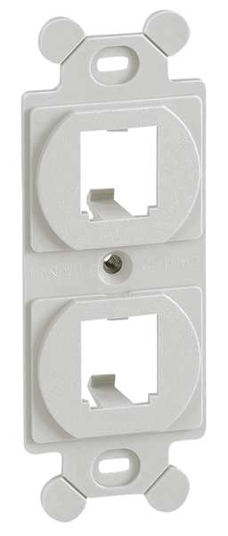 106 Module Frame, Mini Com, 2 Port, Off Wht