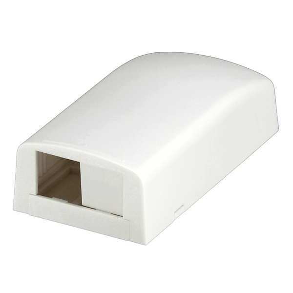 Surface Mount Box, Mini Com, 2Port, Off Wht