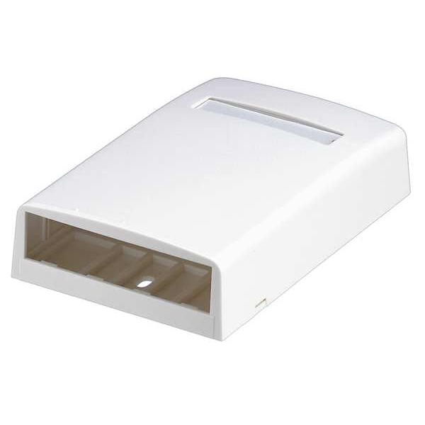 Surface Mount Box, Mini Com, 4 Port, Ivory
