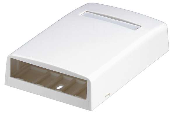 Surface Mount Box, Mini Com, 4 Port, White