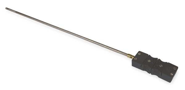 Thermocouple Probe, J, 12In, .125In Sheath