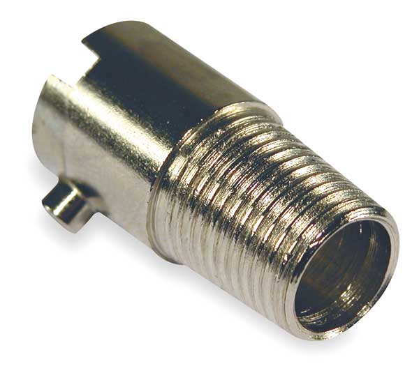 Bayonet Adapter, 1/8-27 NPT, L 7/8, Slvr