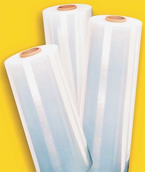 Hand Stretch Wrap, 12 in W x 1500 ft L, 80 ga, Cast Style, Clear, Standard Duty