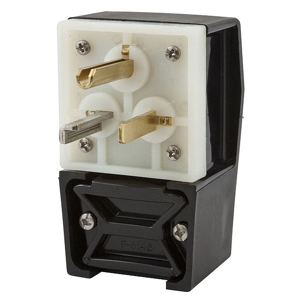 3 Wire Industrial Angle Straight Blade Plug 125VAC 30A