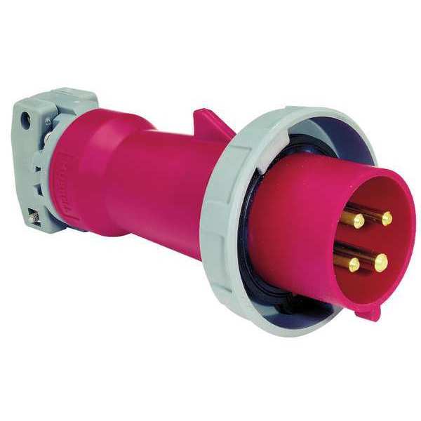IEC Pin and Sleeve Plug, 3P, 4W, 100A, 480V