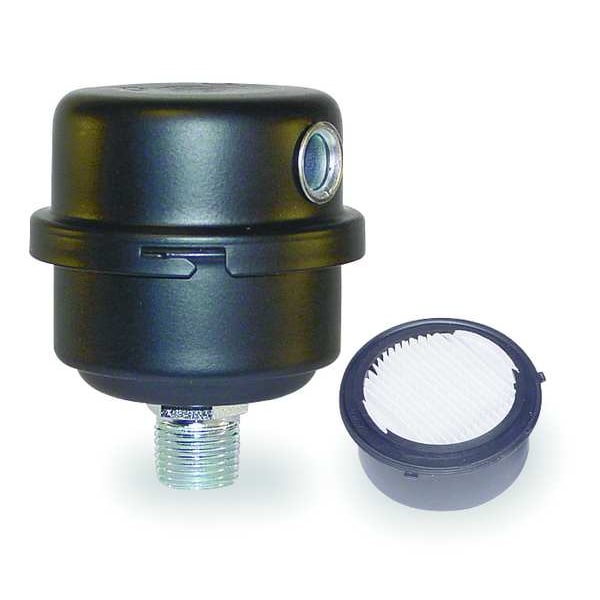 Filter Silencer, 3/8 In MNPT, 8 CFM Max