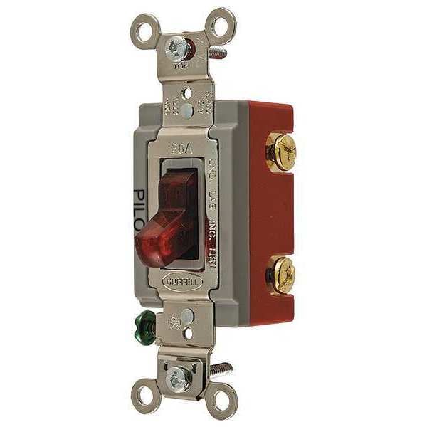 Pilot Lite Wall Swtch, 3-Way, 120/277V, 20A