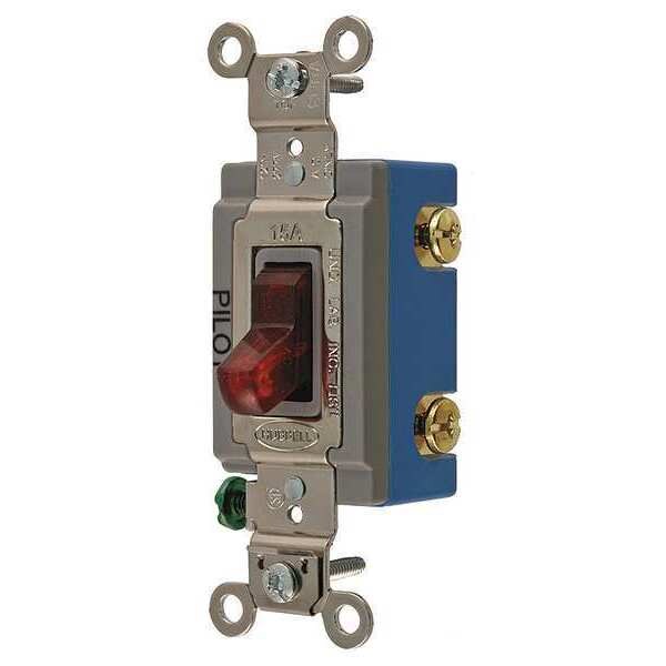 Pilot Lite Wall Swtch, 3-Way, 120/277V, 15A