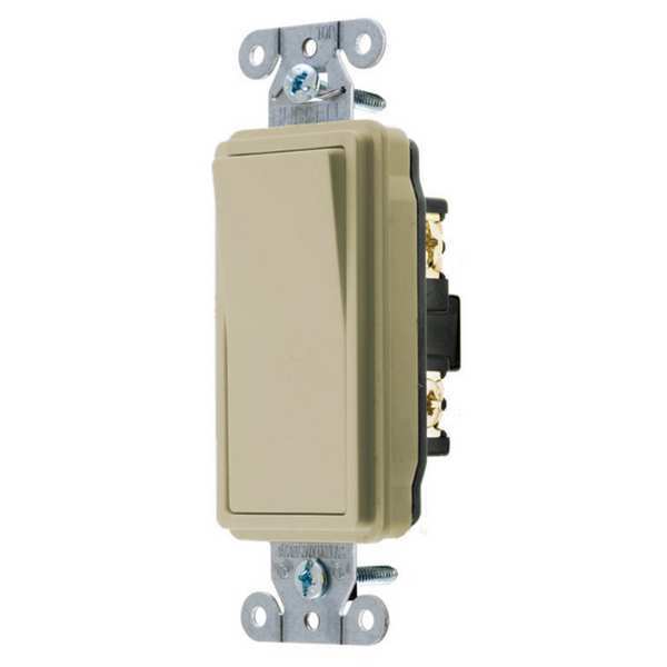 Wall Swtch, 1-Pol, 120/277V, 20A, Ivry, Rockr