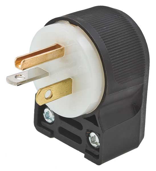 3 Wire Industrial Angle Straight Blade Plug 125VAC 20A