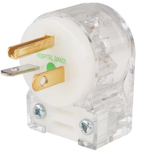 3 Wire Angle Straight Blade Plug Hospital Grade 125VAC 20A