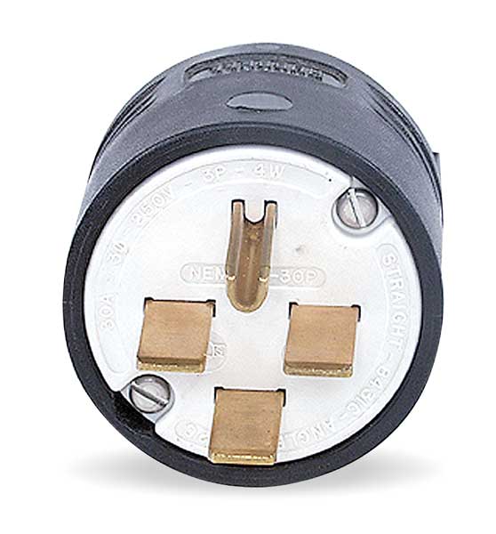 4 Wire Industrial Straight Blade Plug 250VAC 30A