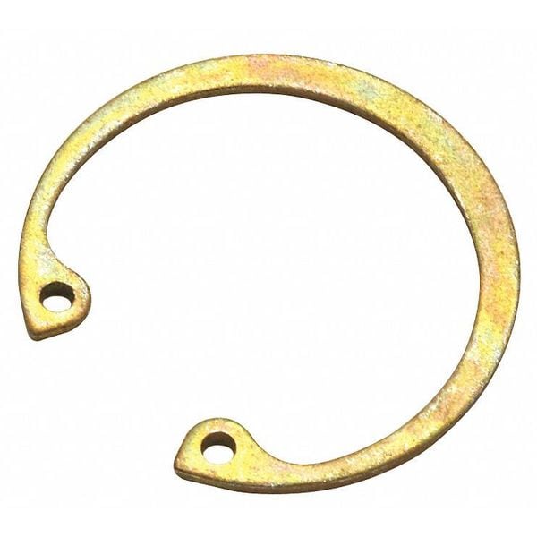 Internal Retaining Ring, Steel, Zinc Yellow Finish, 1 23/1000 in Bore Dia., 50 PK