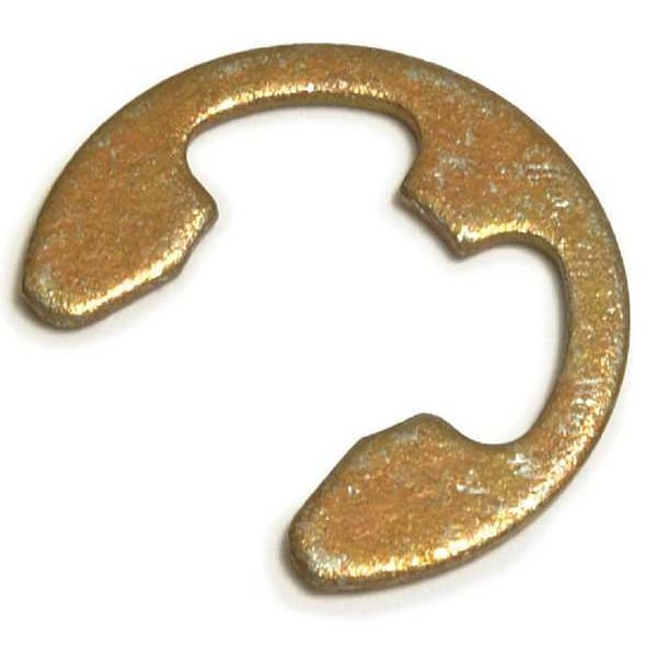 External-E E-Clip, Steel Zinc Yellow Finish, 5/32 in Shaft Dia, 100 PK