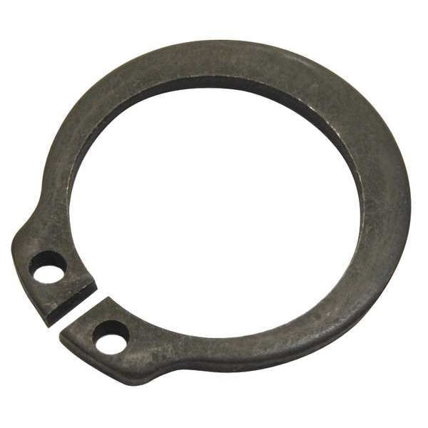 External Retaining Ring, Steel Black Phosphate Finish, 1 1/4 in Shaft Dia, 10 PK
