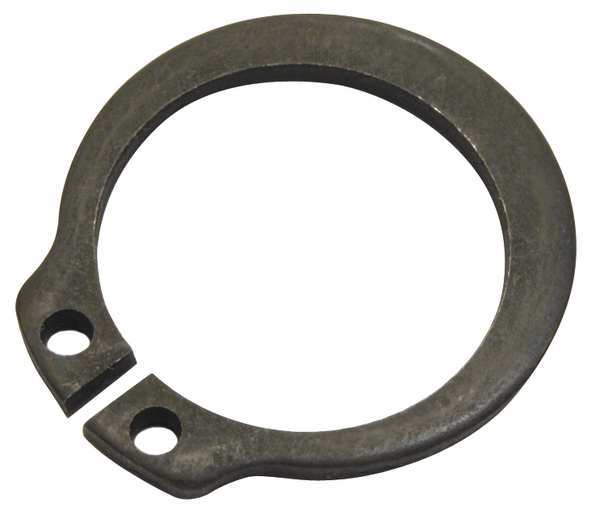 External Retaining Ring, Steel Black Phosphate Finish, 7/8 in Shaft Dia, 10 PK