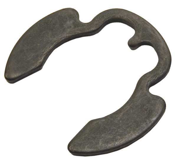 External-E E-Clip, Steel Black Phosphate Finish, 5/8 in Shaft Dia, 50 PK