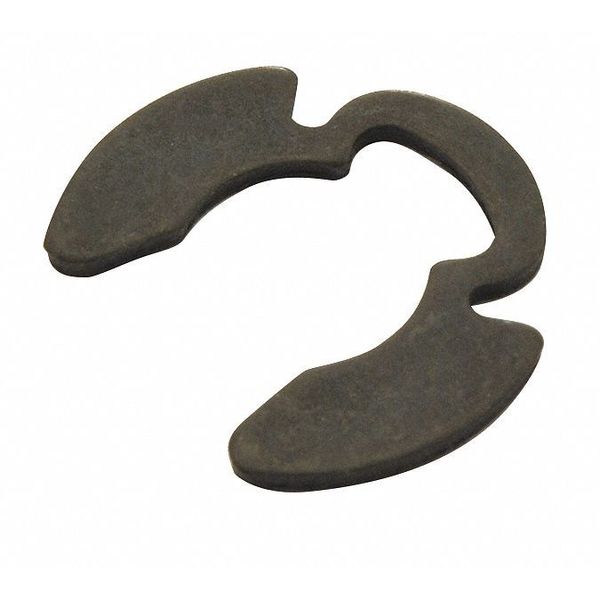 External-E E-Clip, Steel Black Phosphate Finish, 5/16 in Shaft Dia, 50 PK