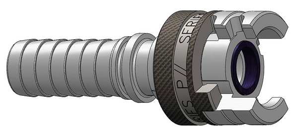 Barb to Thor Coupler, Barb, 1/2, Steel