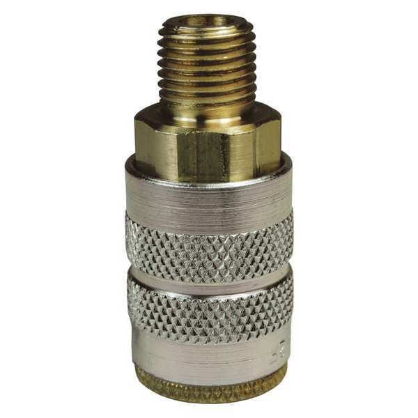 Male to Industrial Coupler, 1/4, Brass