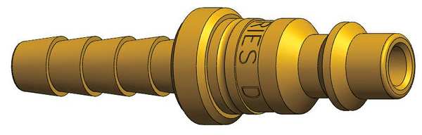 Barb to Industrial Plug, Barb, 3/8, Steel