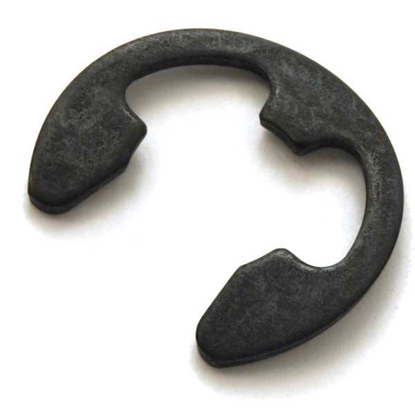 External-E E-Clip, Steel Black Phosphate Finish, 3/16 in Shaft Dia, 100 PK
