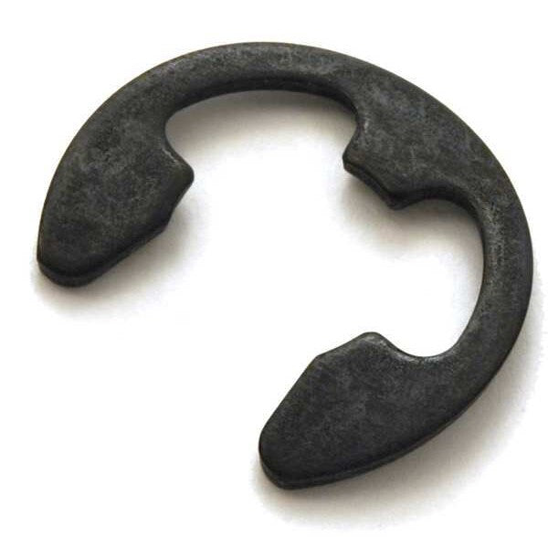 External-E E-Clip, Steel Black Phosphate Finish, 3/8 in Shaft Dia, 100 PK