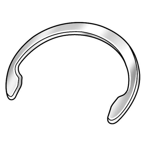 External Retaining Ring, Steel Zinc Yellow Finish, 1/2 in Shaft Dia, 100 PK