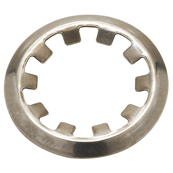 External Self-Locking Push-On Retaining Ring, Stainless Steel Plain Finish, 1.00 in Shaft Dia, 5 PK