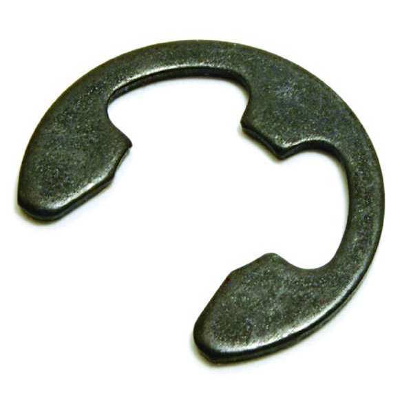 External-E E-Clip, Steel Black Phosphate Finish, 1/8 in Shaft Dia, 50 PK
