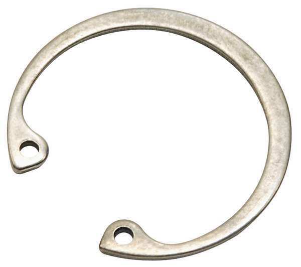 Internal Retaining Ring, Stainless Steel, Plain Finish, 38 mm Bore Dia.