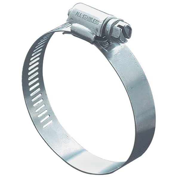 Hose Clamp, 1 to 2 In, SAE 24, SS, PK10