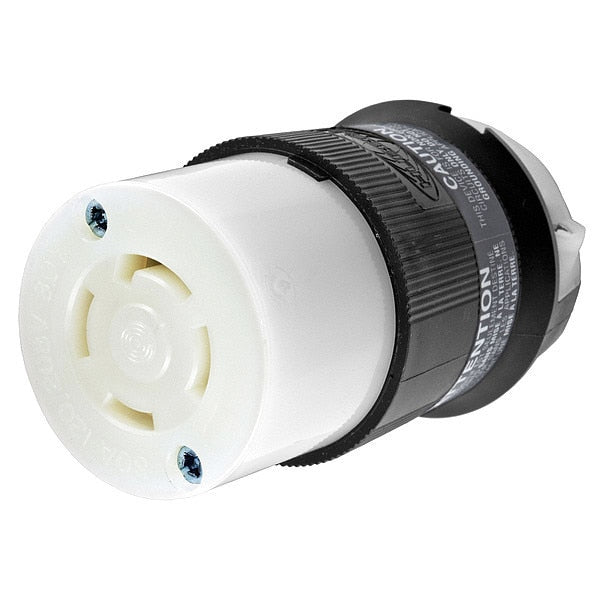 30A Twist-Lock Connector 4P 4W 120/208VAC L18-30R BK/WT