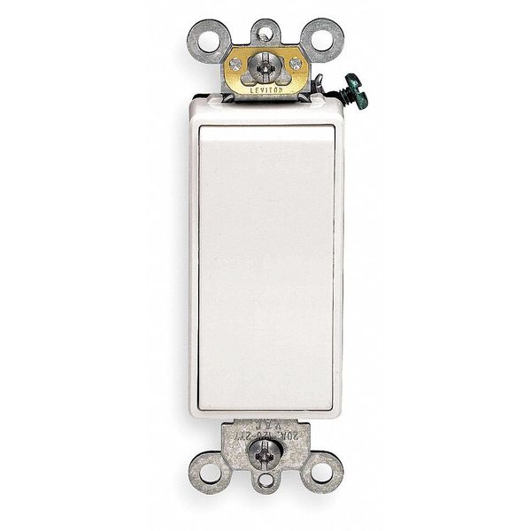 Wall Swtch, 1-Pole, 120/277V, 20A, Wht, Rockr