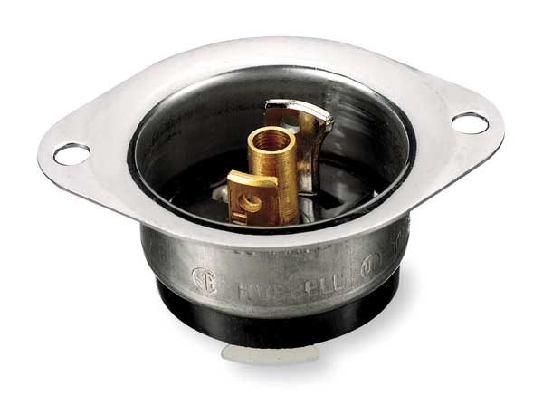15A Midget Locking Flanged Inlet 2P 3W 120VAC