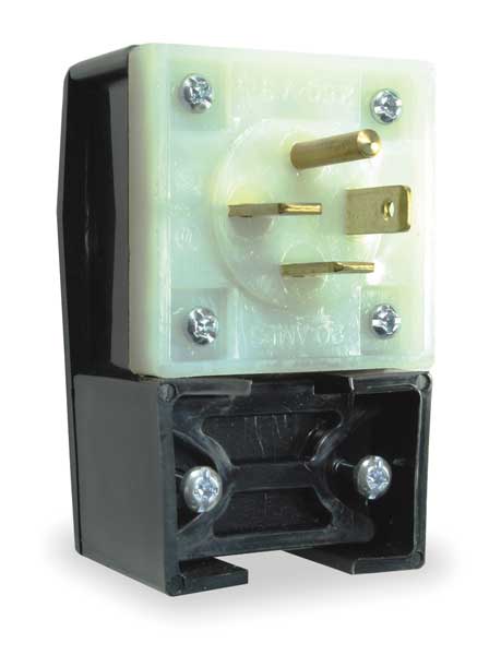 4 Wire Industrial Angle Straight Blade Plug 250VAC 20A