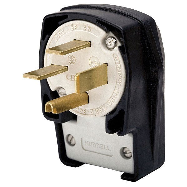 4 Wire Industrial Angle Straight Blade Plug 250VAC 50A