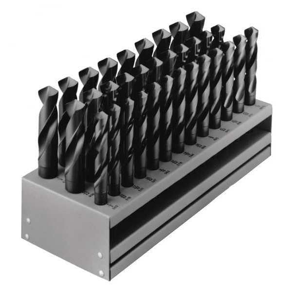 33PC 1/2 Reduced Shank Silver & Deming Drill Set Cle-Line 1813 Steam Oxide HSS RHS/RHC 1/2-1IN