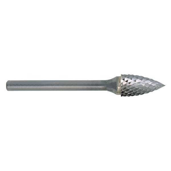 Carbide Bur, 1849 SG-3 CLE-SG Pointed Tree Bur Double Cut 3/8