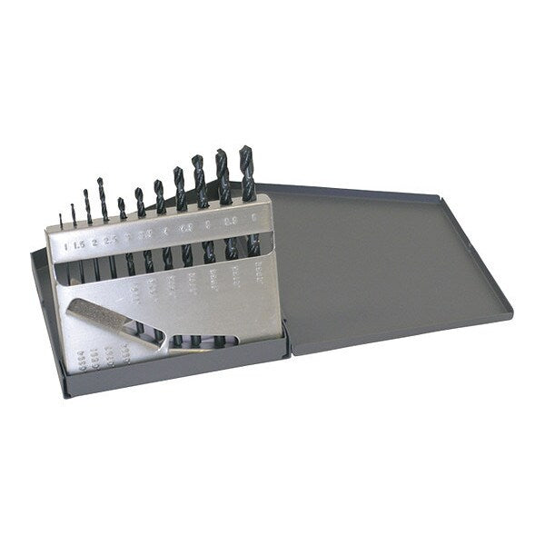 11PC 118Â° General Purpose Jobber Length Drill Set Cle-Line 1899 Steam Oxide HSS RHS/RHC 1mm-6mmx.5mm