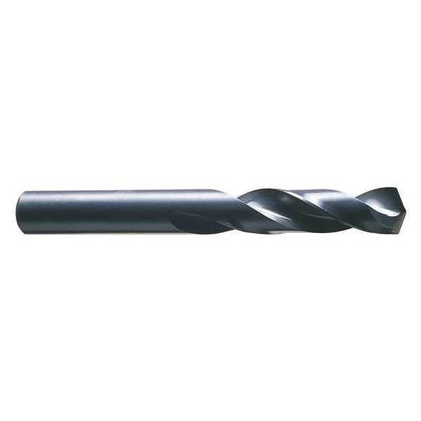 Screw Machine Drill Bit, #47 Size, 135  Degrees Point Angle, Black Oxide Finish, Spiral Flute