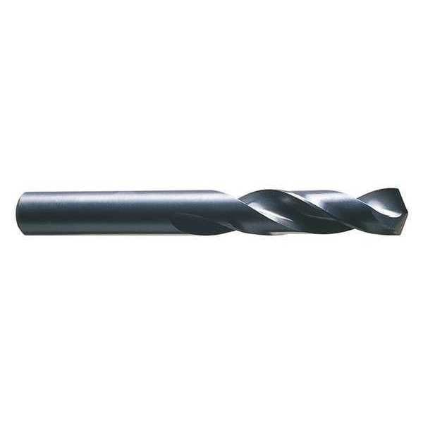 Screw Machine Drill Bit, #57 Size, 135  Degrees Point Angle, Black Oxide Finish, Spiral Flute