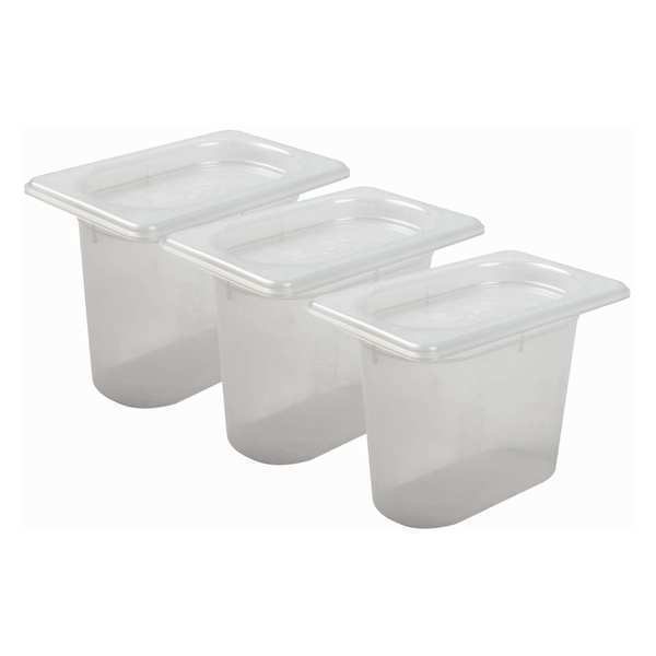 Mod Pans, 1/9 Food Pan, W/Lid, 1Qt, PK3