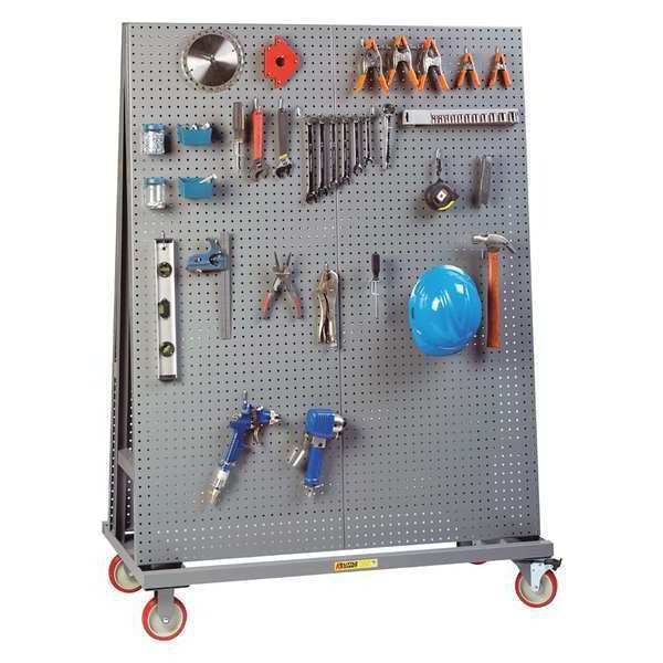 Mobile Pegboard A-Frame, Double, 24x48x60