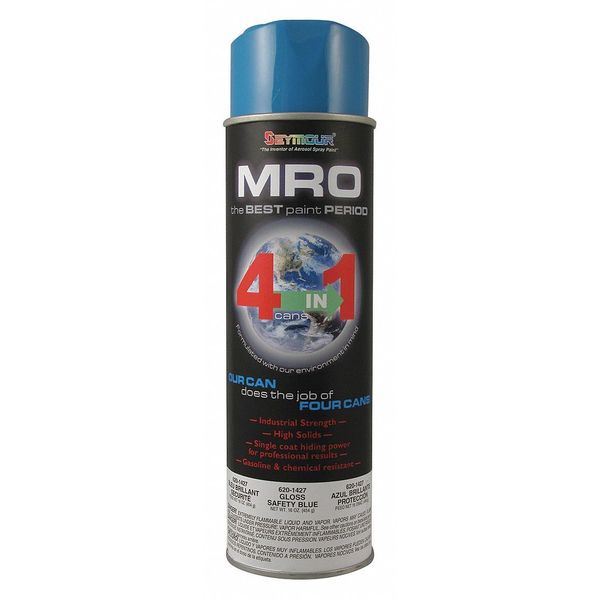 Spray Paint, Safety Blue, Gloss, 16 oz