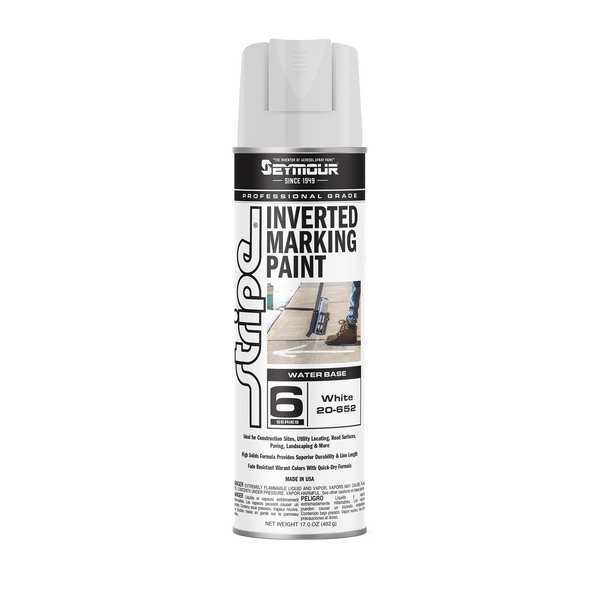 Inverted Marking Paint, 17 oz., White, Water -Based
