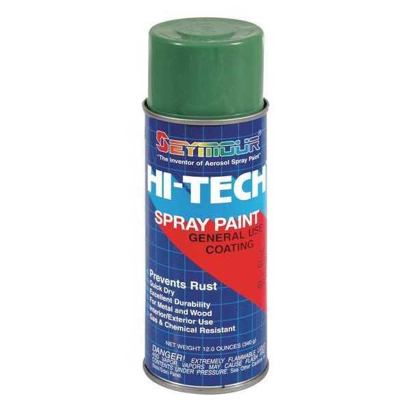 Hi-Tech Enamel Spray Paint, Gloss Vista Green, 12 oz.
