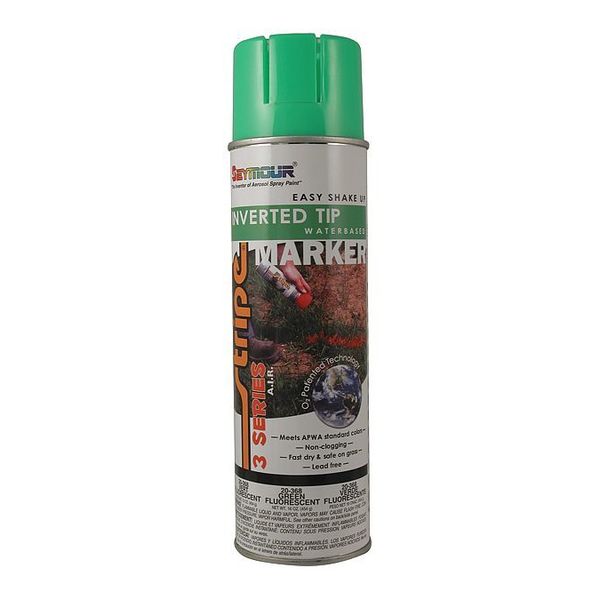 Inverted Marking Paint, 16 oz., Fluorescent Green, Water -Based